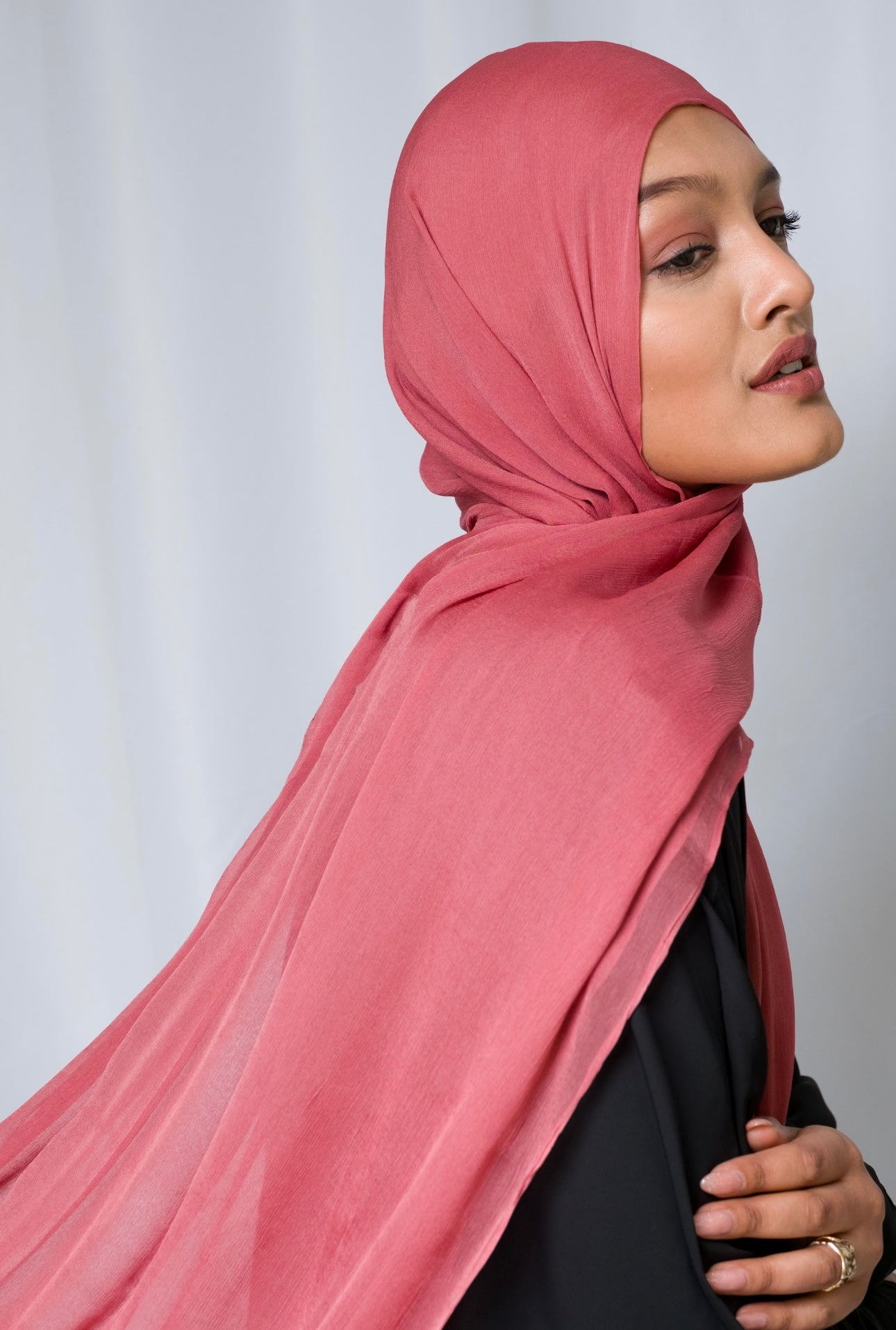 Brink Pink Silk Chiffon Scarf