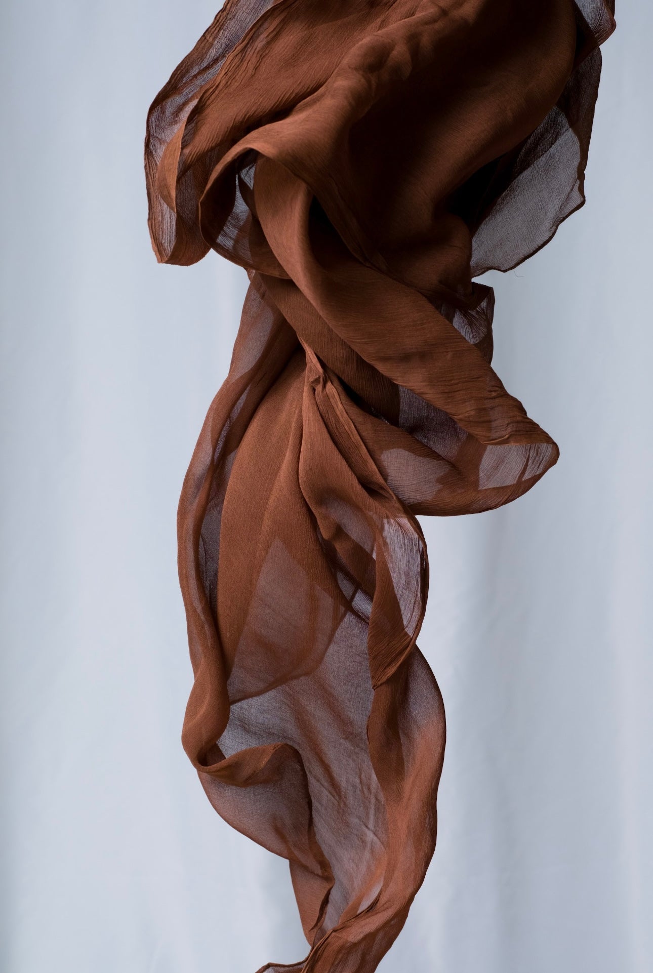 Chocolate Brown Silk Chiffon