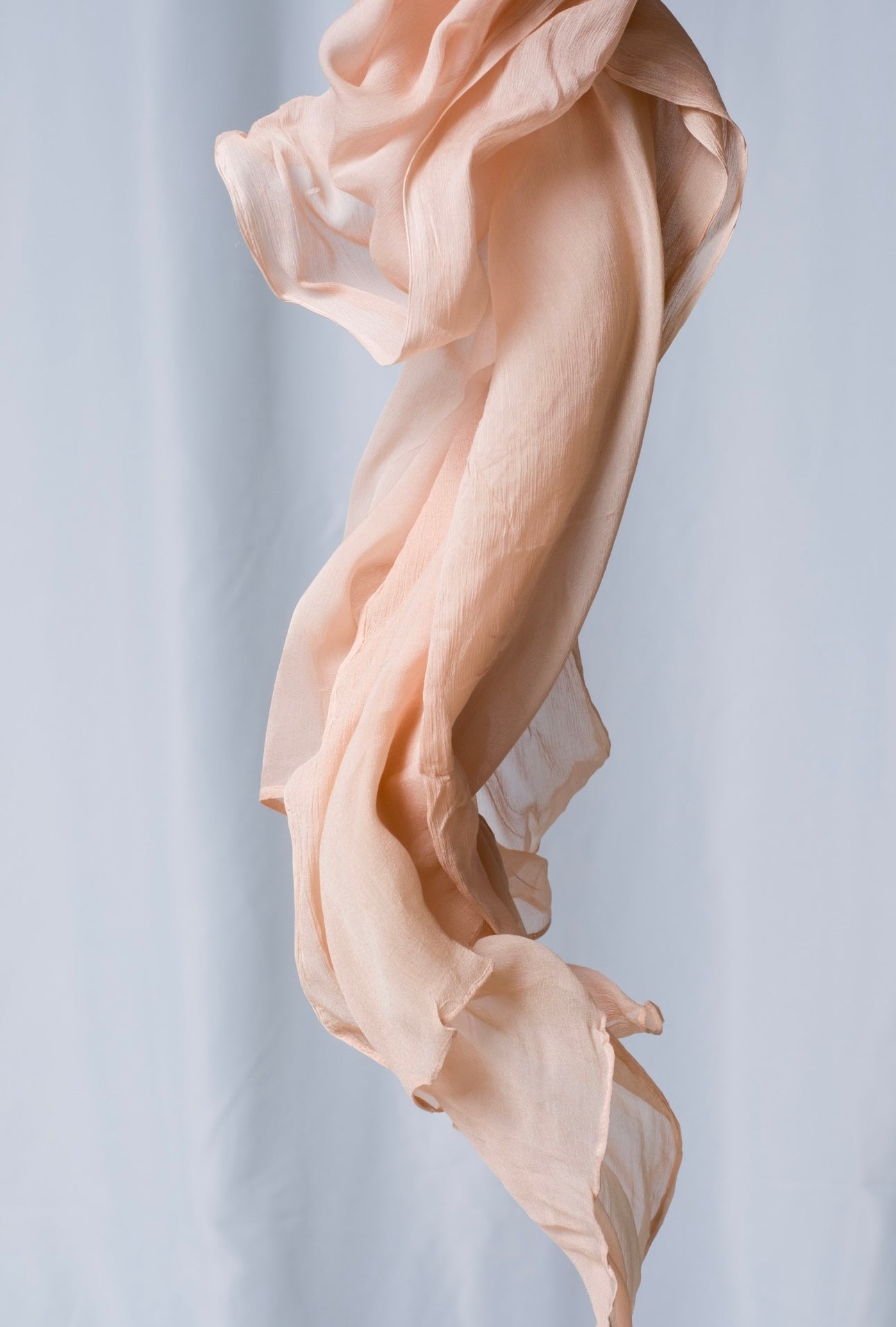 Pale Beige Silk Chiffon Scarf